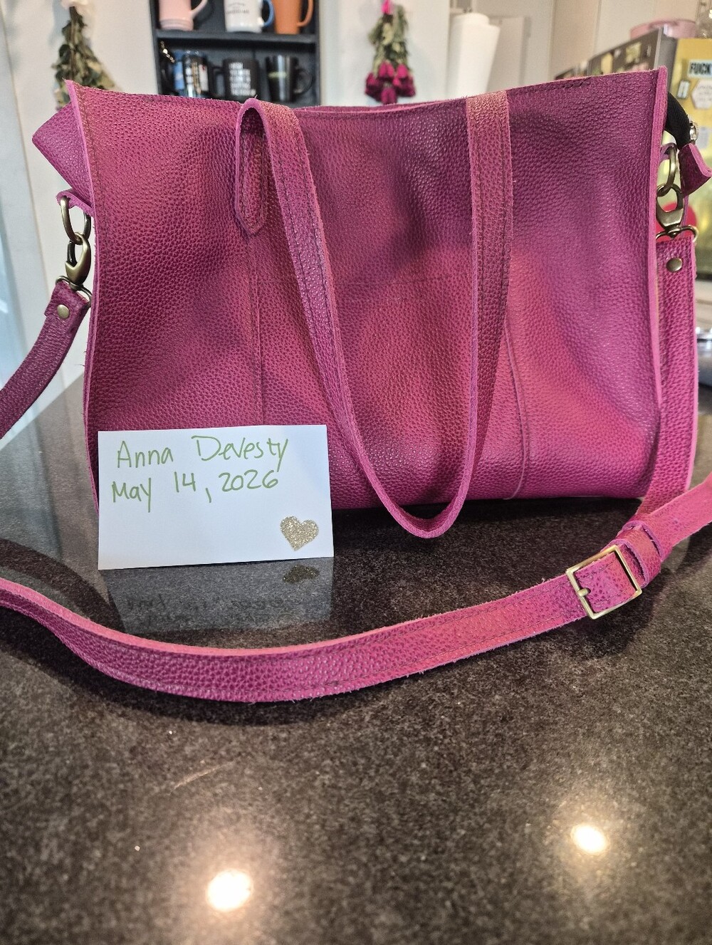 Portland Leather E/W Lola in Cosmo